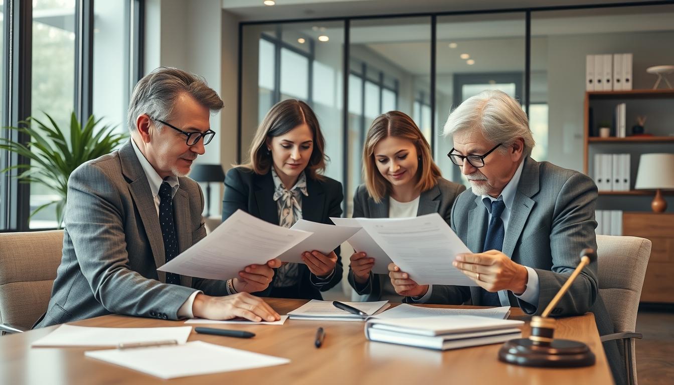 Senior legal team and family support